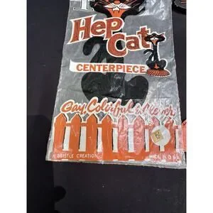 Beistle | Holiday | 96s Hep Cat Centerpiece Vtg Black Cat Halloween ...
